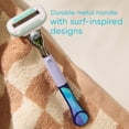 thumbnail image 6 of Venus Manual Razor, Summer Surf Extra Smooth Sensitive, 5 Blade Razor, Handle + 2 Refills, 6 of 13