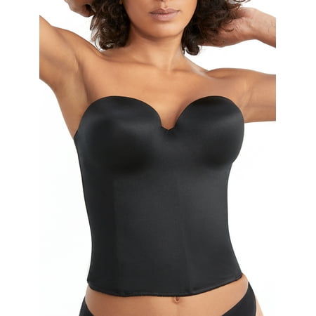 

Women s Dominique 8541 Ariel Hidden Underwire Longline Bra (Black 40C)