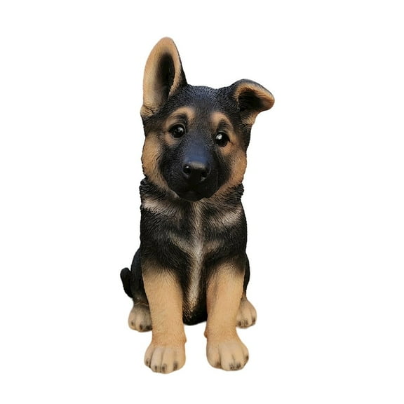 Hi-Line Gift Ltd. Adorable Shepherd Pup: Polyresin Figurine in Black and Brown