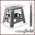 thumbnail image 3 of Casafield 13" Folding Step Stool with Handle - Gray, Collapsible Foot Stool for Adults, 3 of 7