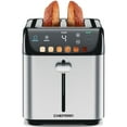 thumbnail image 1 of Chefman Smart Touch 2 Slice Digital Toaster, 6 Shade Settings, Bagel Mode - Stainless Steel, New, 1 of 9