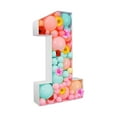 thumbnail image 3 of 3FT Tall Mosaic Balloon Frame Big Marquee Light Alphanumeric 0-9 Birthday Party and Party,Wedding Background Decoration Foam Number Board, 3 of 11