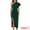 Dark Green, variant on DARING DIVA One Shoulder Ruffle Ruched Split Hem Prom Midi Dress S Dark Green