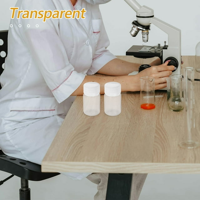 CATIEBYE 10pcs Bottles With Screw Caps Transparent Laboratory Sample Containers For Liquid Storage For Experiments