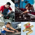thumbnail image 1 of 4-Way Solid Brass Car Heater Valve - Manual Control for AC & Heating Systems with 5/8 Inch Hose Clamps, 1 of 6