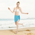 thumbnail image 5 of Disketp Blue Glitter Women Swimsuit Cover Up Short Chiffon Summer Beach Sarong Bikini Wrap Skirt Bathing Suit, 5 of 7