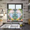 thumbnail image 4 of Yayeee Kitchen Curtains Tier Pair Light Filtering 27"x36" Rod Pocket Short Cafe Window Panel, Floral Seaside, 4 of 7