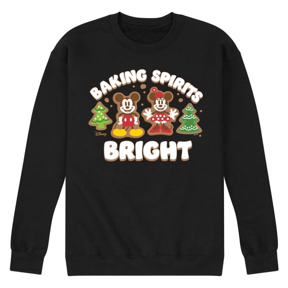 Disney - Baking Spirits Bright Mickey And Minnie - Men's Crew Fleece Sweatshirt Sweatshirt