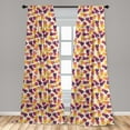 thumbnail image 4 of Ambesonne Thanksgiving Curtains, Pumpkins Autumn Motif, Pair of 28"x84", Champagne Quartz and Orange, 4 of 4