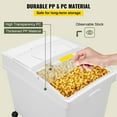 thumbnail image 5 of KFFKFF 3 Pieces Ingredient Bin, 10.5 Gallon Capacity Ingredient Storage Bin, PP Material Flour Bin with Wheels, White Shelf Ingredient Bin with Scoop and Sliding Lid, Commercial Storage Bin, 5 of 9