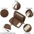 thumbnail image 6 of MINKUROW Womens Wallet RFID Blocking Leather Zip Around Wallet Large Capacity Long Purse Credit Card Clutch Wristlet Coffee, 6 of 7