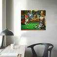 thumbnail image 3 of GOSMITH Funny Dog Playing Pool Animal Poster For Room Aesthetic Poster Decorative Painting Canvas Wall Art Living Room Posters Bedroom Painting  12"x16"/16X20", 3 of 4
