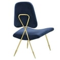 thumbnail image 4 of Modway Ponder Performance Velvet Lounge Chair in Navy, 4 of 5