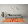 thumbnail image 3 of Ahgly Company Indoor Rectangle Abstract Orange Modern Area Rugs, 2' x 3', 3 of 4