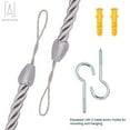 thumbnail image 5 of Gustavedesign 4Pcs Curtain Tieback Rope 27" Nylon Cord Curtain Tie Backs Holdbacks with 4 Metal Screw Hooks, Gray, 5 of 9