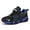 Black/Bule, variant on Eashi summer casual sports trend single mesh breathable magic tape boys' shoes.