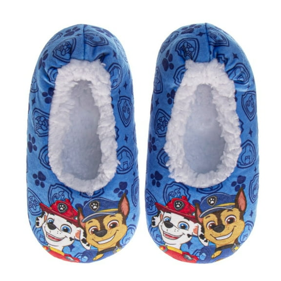 Nickelodeon Paw Patrol Slippers for Kids, Paw Patrol Design Comfortable Cozy Indoor Soft (Toddler Little Kid), Blue, Size: 11-12
