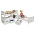thumbnail image 5 of 1-2-3 Convertible Doll Bunk Bed with Bedding, Baskets and Free Personalization Kit - White Rose, 5 of 8
