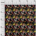 thumbnail image 1 of oneOone Georgette Viscose Black Fabric Merry Christmas Sewing Fabric By The Yard Printed Diy Clothing Sewing Supplies 42 Inch Wide-CQL, 1 of 4