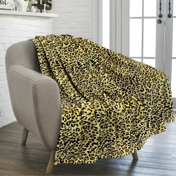 PAVILIA Cheetah Fleece Throw Blanket Cheetah Leopard Animal Print