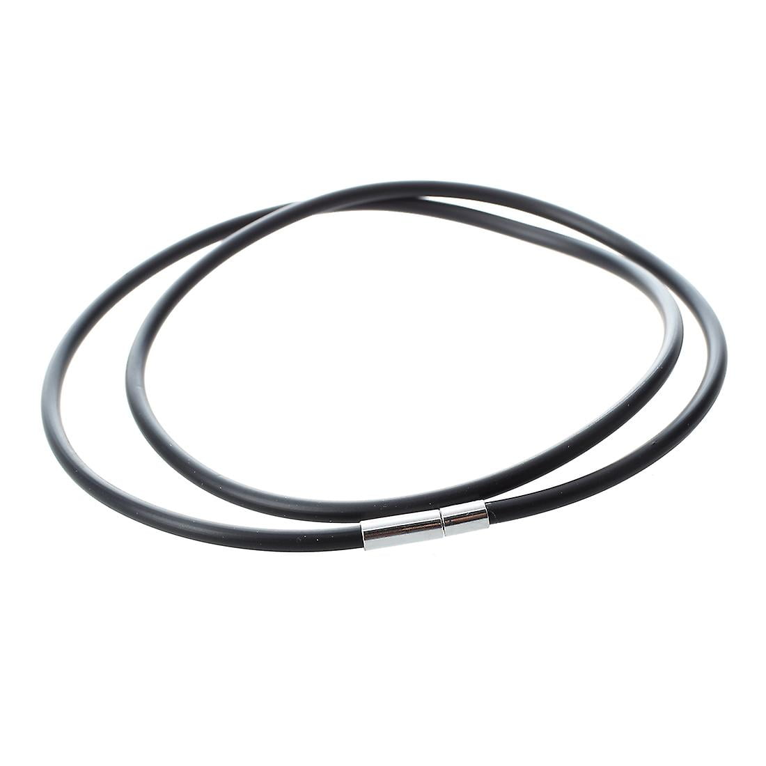 Black rubber cord necklace new arrivals