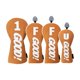 thumbnail image 1 of 4 fundas de madera para cabezas de palos de golf, antiarañazos, funda protectora para tacos de golf Naranja, 1 of 9