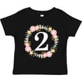 thumbnail image 3 of Inktastic 2nd Birthday Rose Wreath 2 Year Old Girl Girls Toddler T-Shirt, 3 of 5