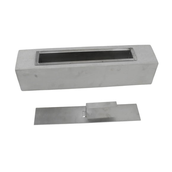 Rectangle Tabletop Fireplace, Safe Real Fire Effect One Button Switch Cement And Stainless Steel Ethanol Fireplace For Home