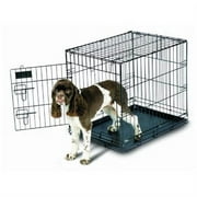Petmate 42-inch Wire Kennel. Easy Fold Design with Leak-proof Pan.