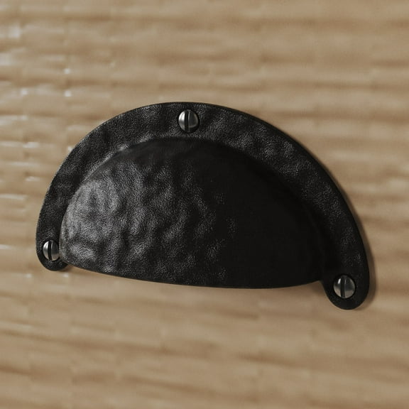 Renovators Supply Kitchen Cabinet Handles 3.5 in. Black Iron Kitchen Cabinet Knobs, Drawer Pulls w/Screws