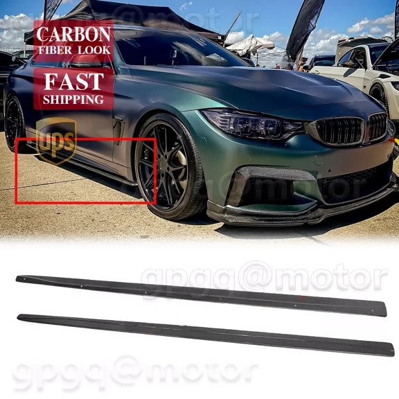 For BMW F32 F33 F36 4 Series Performance Side Skirt Carbon Fiber Extension Splitter