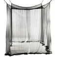 thumbnail image 1 of Bed Canopy Mosquito Net Curtain Solid Color Mesh 4 Doors Bedroom Home Decor Gift, 1 of 6