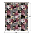 thumbnail image 5 of Pioneer Flower Floral Print Pattern Shower Curtain 72"x84", Bathroom Decorative Shower Curtain Set with 12 Hooks, Waterproof Washable, 5 of 6
