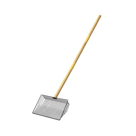 Chicken Poop Scooper Metal Detachable Chicken Coop Cleaning Sifting Shovel GXW V6K7