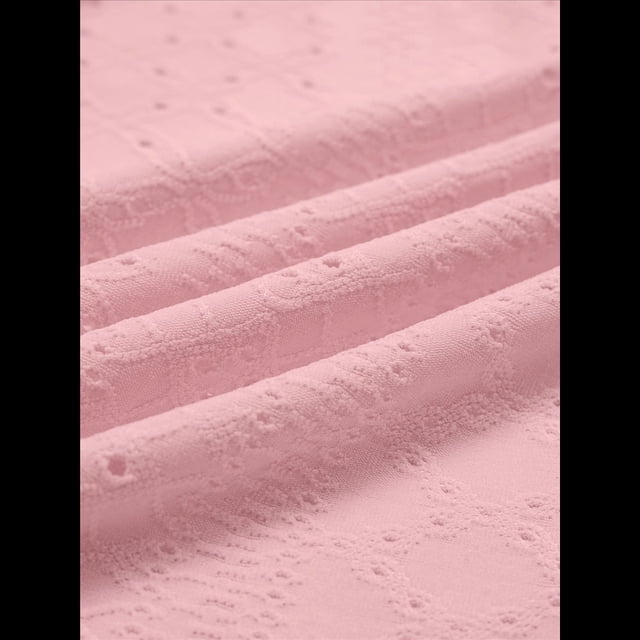 Vestido de Cintura Alta con Hombros Descubiertos, Color Rosa, Talla XL