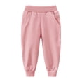 thumbnail image 2 of Cethrio Girls Cotton Sweatpants Size 10-12, Running Casual Elastic Waist Elastic Bottom Athletic Joggers with Pockets Pink, 2 of 7