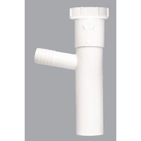 Plumb Pak, Keeney 1-1/2 In. x 8 In. White Dishwasher Tailpiece, 7/8 In. Outlet, Model 30-8WK