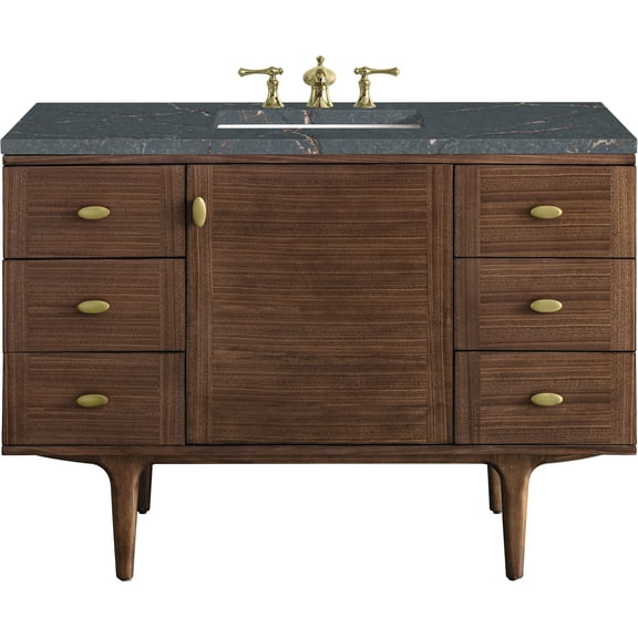 James Martin Vanities 670-V48-WLT-FPBL Amberly 48" Wall Mounted Or Free Standing Single
