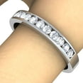 thumbnail image 2 of Dazzlingrock Collection 0.40 Carat (ctw) 10k Round Diamond Ladies Anniversary Wedding Stackable Ring Band, White Gold, Size 9, 2 of 3