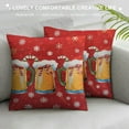 thumbnail image 3 of Nawypu Christmas Satin Pillowcase for Hair and Skin, Beer Pillow Case Soft and Cozy Body Pillow Covers Standard Size with Envelope Closure, 3 of 5