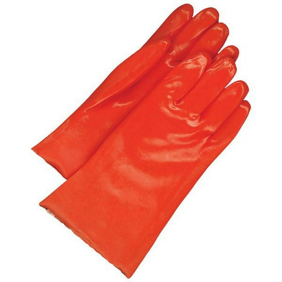Bob Dale 99-1-502 Coated PVC Single Dipped Gauntlet Red 12 in