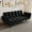 Black, variant on Blue Velvet 57" For Bedroom. Convertible To Comfortable Bed. Adjustable Back. Easy Put Together. Solid Wood Frame. Sponge Filling. 300lb Weight Limit. 2 Seater Apartment Can Be Converted Postures.