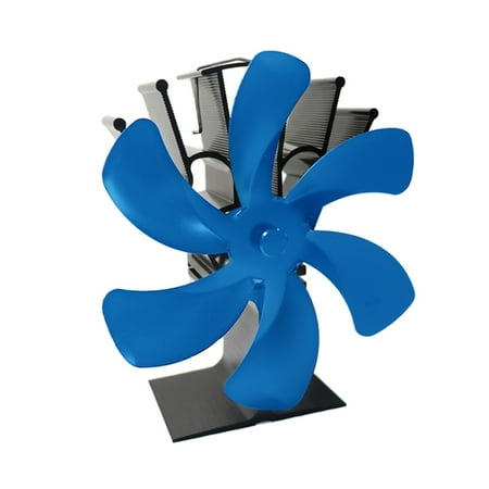 

Careslong 6 Propellers Fireplace Fan Heat Energy Overheating Protection Fan