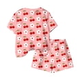 thumbnail image 5 of Eltusu Girls Outfit Sets, Elastic Waistband Printed 2PC Short Sleeve Summer Clothes Sets Pink Size 10-12 T, 5 of 6