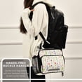 thumbnail image 6 of Wildflowers Leaves Soft Color Insulated Lunch Bag Portable Cooler Bag Mommy Bag Large Capacity 6L, 6 of 9