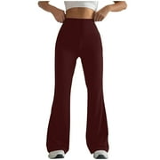Soki Women Leggings Tight Fitting Hip Shaping Flared Pants Yoga Pants