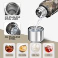 thumbnail image 3 of Camouflage 20oz Stainless Steel Thermal Bottle with Tea Filter and Cup Lid, Vacuum Insulated Coffee Mug with 316L Inner Liner, Leakproof Travel Thermos for Office, Commute & Outdoor, 3 of 6