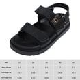 thumbnail image 2 of Sandalias de doble correa para mujer, cómodas sandalias de cuero con punta abierta, antideslizantes, suela gruesa, ajustables para vacaciones, 2 of 8