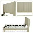 thumbnail image 5 of Tslinn Low Profile Upholstered Platform Bed,Twin Beds With Beige(Linen), 5 of 5