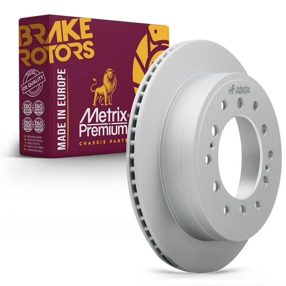 Metrix Premium Chassis Parts - 12.28 inch (312mm) Rear Coated Vented Disc Brake Rotor Fits 2010-2014 Toyota FJ Cruiser, 2010-2021 4Runner, 2010-2021 Lexus GX460, Replacement 980780FZN Made in Europe
